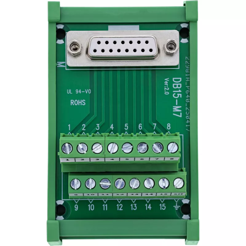 InLine 92502C Conector de cabos bloco de terminais / D-Sub 15 verde