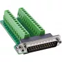 InLine 92502F Conector de cabos borne de série / D-Sub 25 verde