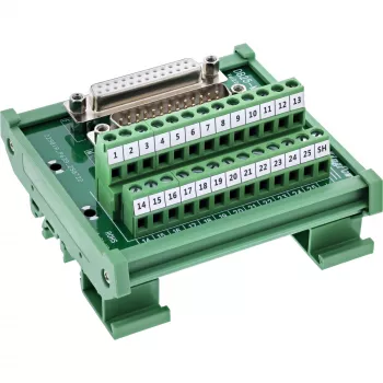 InLine 92502G Conector de cabos bloco de terminais / D-Sub 25 verde