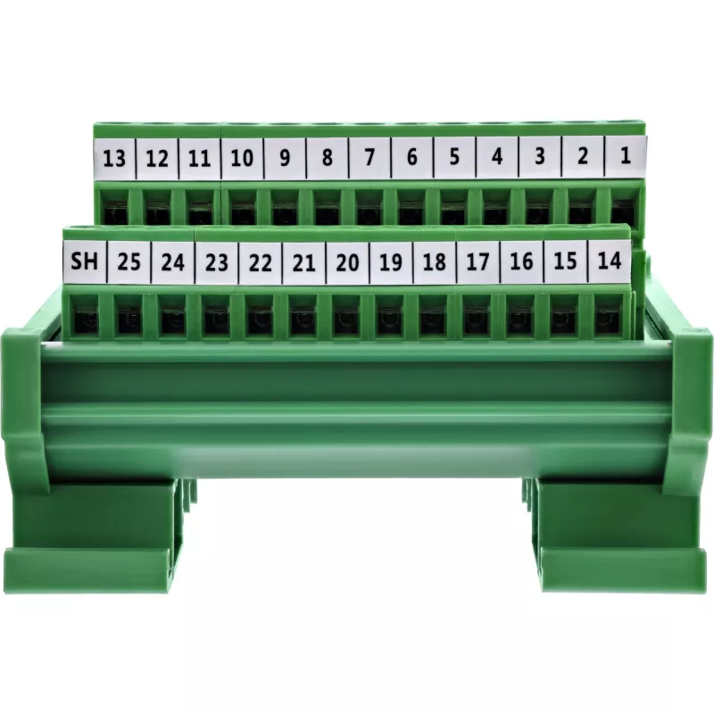 InLine 92502H Conector de cabos bloco de terminais / D-Sub 25 verde