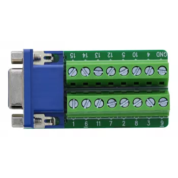 InLine 92503A Conector de fios bloco de terminais, VGA (HD15) azul, verde