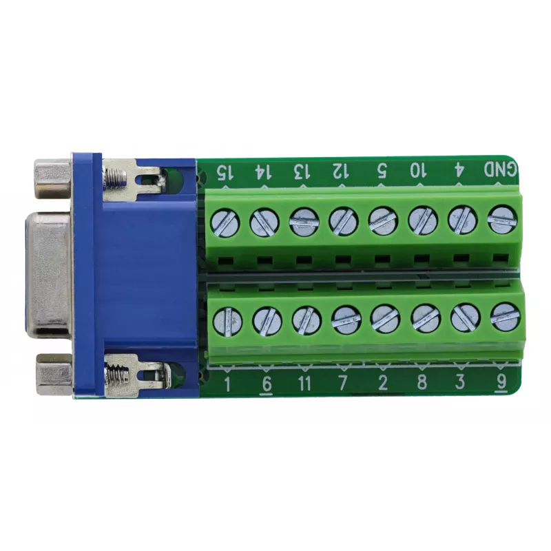 InLine 92503A Conector de fios bloco de terminais, VGA (HD15) azul, verde
