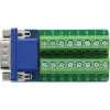 InLine 92503B Conector de cabos bloco de terminais, VGA (HD15) azul, verde