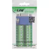 InLine 92503B Conector de cabos bloco de terminais, VGA (HD15) azul, verde