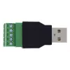 InLine 92504A Conector de cabos USB-A / bloco de terminais, 5 pinos preto, verde