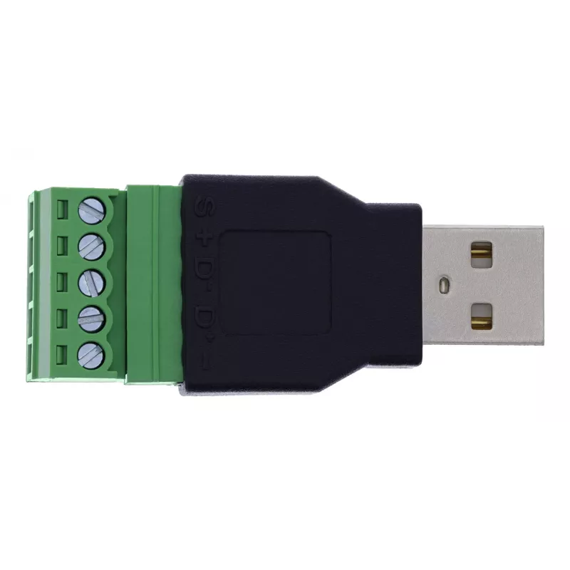 InLine 92504A Conector de cabos USB-A / bloco de terminais, 5 pinos preto, verde