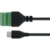 InLine 92504E Conector de fios USB-C / bloco de terminais, 5 pinos preto, verde