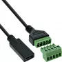 InLine 92504F Adaptador de cabo USB-C / bloco de terminais, 5 pinos preto, verde