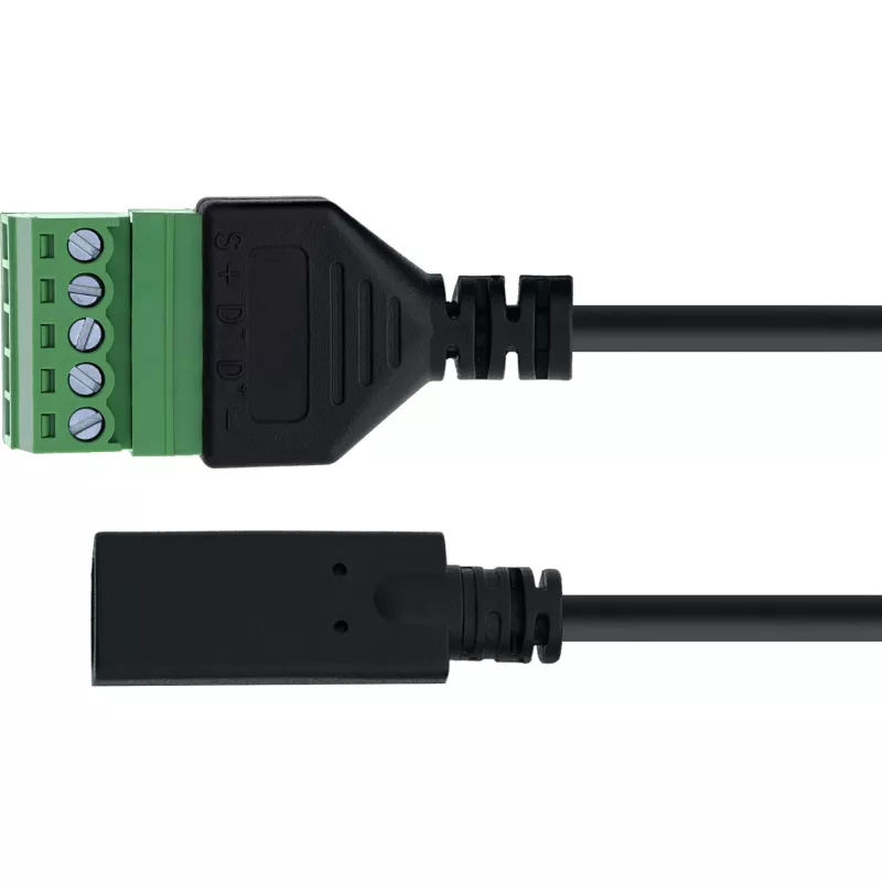 InLine 92504F Adaptador de cabo USB-C / bloco de terminais, 5 pinos preto, verde