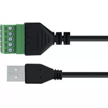 InLine 92504G Conector de cabos USB-A / bloco de terminais, 5 pinos preto, verde