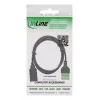 InLine 92504H Conector de fios USB-A / bloco de terminais, 5 pinos preto, verde
