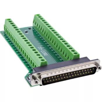 InLine 92502J Conector de fios bloco de terminais / D-Sub 37 preto, verde