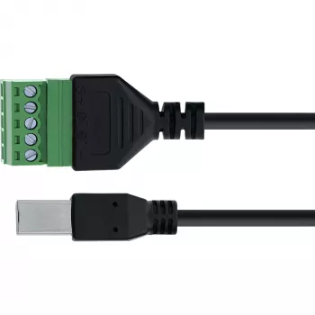 InLine 92504I Conector de cabos USB-B / bloco de terminais, 5 polos, preto, verde