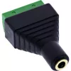 InLine 92504K Adaptador de cabo conector fêmea jack TRRS de 3,5 mm 4 polos / bloco de terminais 4 terminais, preto, verde