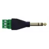 InLine 92504L Conector de cabos ficha jack TRS de 6,35 mm 3 polos / bloco de terminais 3 terminais, preto, verde
