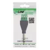 InLine 92504L Conector de cabos ficha jack TRS de 6,35 mm 3 polos / bloco de terminais 3 terminais, preto, verde