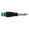 InLine 92504M Conector de fios ficha jack TS de 6,35 mm 2 polos / bloco de terminais 2 terminais, preto, verde