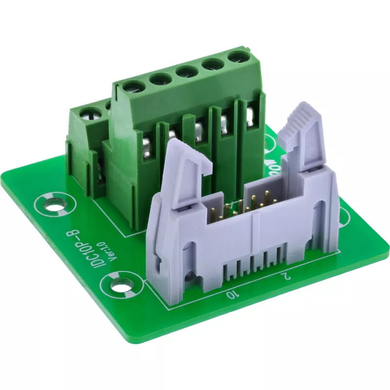 InLine 92504O Conector de cabos IDC 10 / bloco de terminais 5 terminais, verde, cinzento-claro