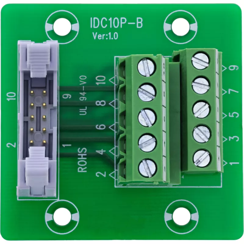 InLine 92504O Conector de cabos IDC 10 / bloco de terminais 5 terminais, verde, cinzento-claro