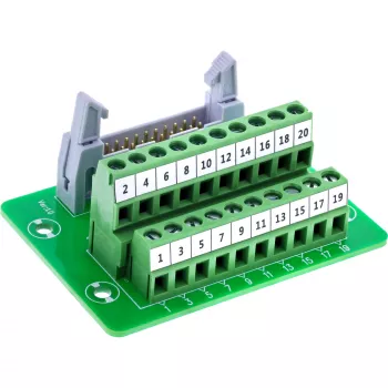InLine 92504P Tomada IDC 20 para bloco de terminais de 10 pinos, montagem em PCB