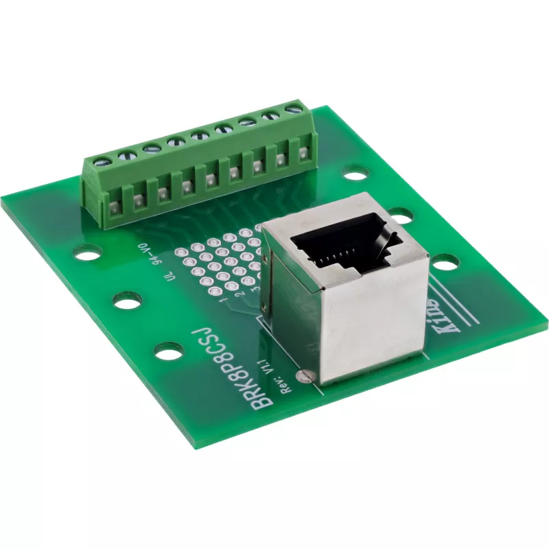 InLine 92505A Conector de cabos RJ45 8P8C / bloco de terminais 9 polos, verde