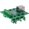 InLine 92505B Bloco de terminais com tomada RJ45, reto, calha DIN