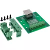 InLine 92505B Bloco de terminais com tomada RJ45, reto, calha DIN