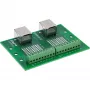 InLine 92505C Bloco de terminais com tomada RJ45 dupla, reto, calha DIN