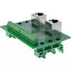 InLine 92505D Conector de cabos 2x RJ45 8P8C / 2x bloco de terminais 9 terminais, verde