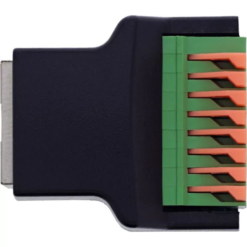 InLine 92505E Conector de cabos RJ45 8P8C / bloco de terminais, 8 polos, preto