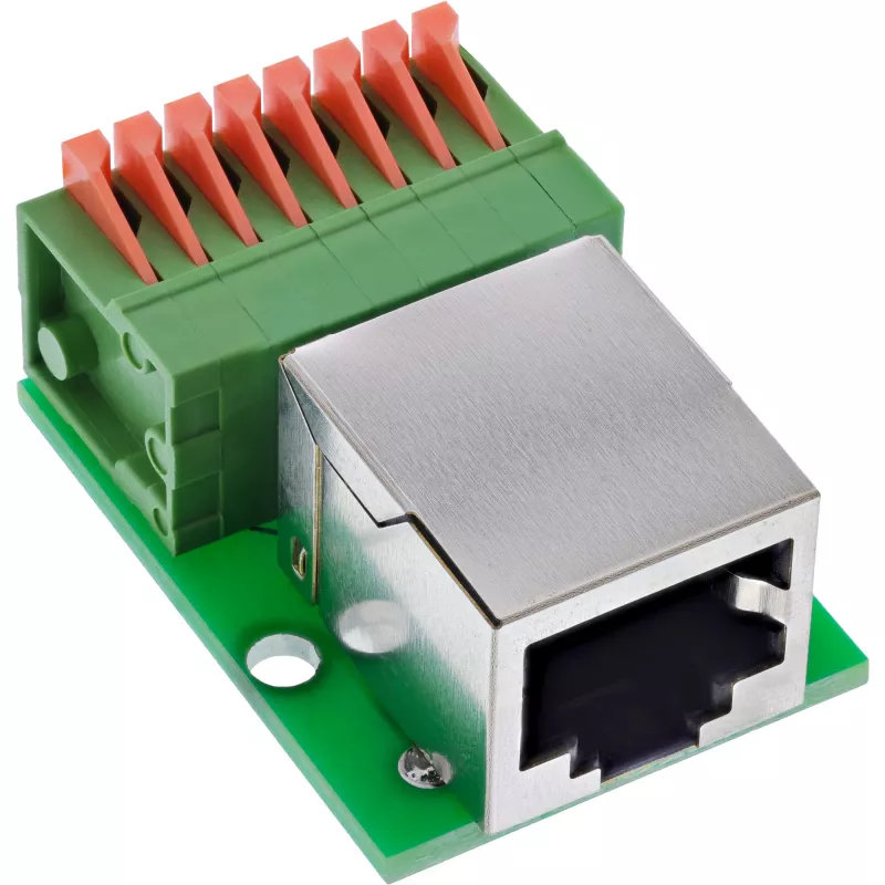 InLine 92505F Conector de fios RJ45 Cat.5e 8P8C / bloco de terminais, 8 polos, verde