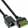InLine 92505H Conector de fios RJ45 Cat.5e 8P8C / bloco de terminais, 8 polos, preto