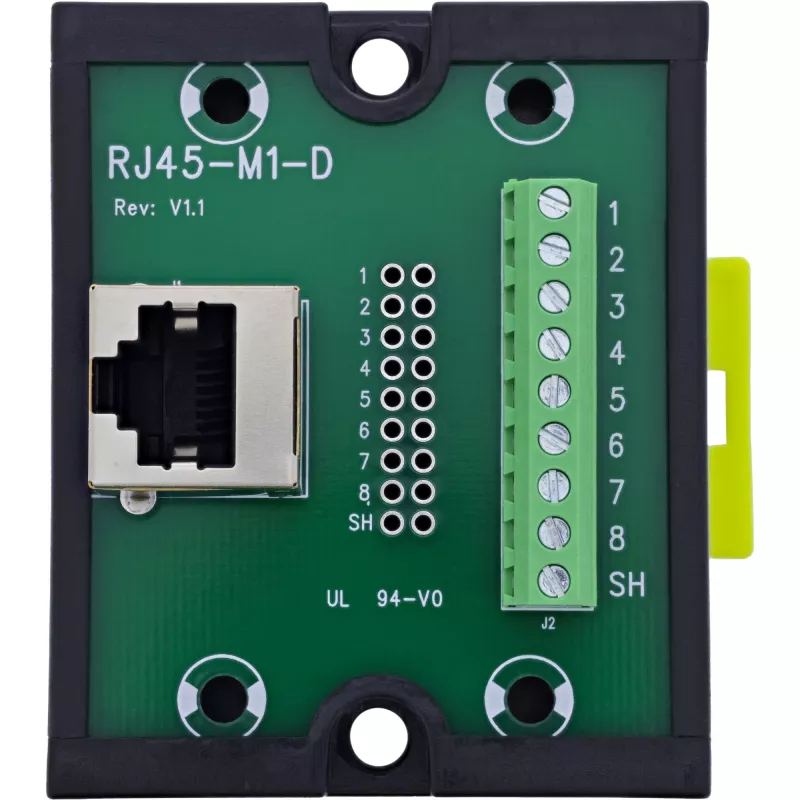 InLine 92505J Conector de fios RJ45 8P8C / bloco de terminais, 9 polos, preto, verde