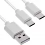 InLine 35122W Cabo USB USB 2.0 2 m USB A 2 x USB C, branco