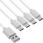 InLine 35146W Cabo USB USB 2.0 0,5 m USB A 4 x USB-C, branco