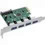 InLine 76666M Placa/adaptador de interface interno USB 3.2 Gen 1 (3.1 Gen 1)