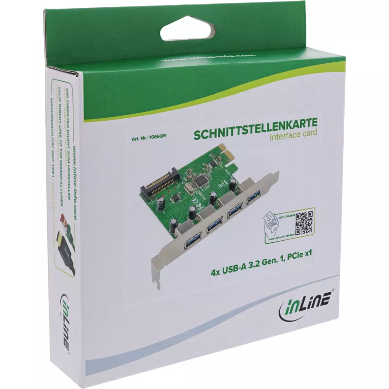 InLine 76666M Placa/adaptador de interface interno USB 3.2 Gen 1 (3.1 Gen 1)