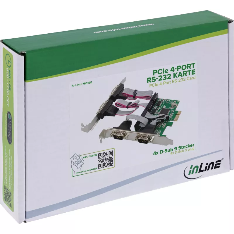 Adaptador de interface InLine 76619E — acessório de conectividade série/paralela