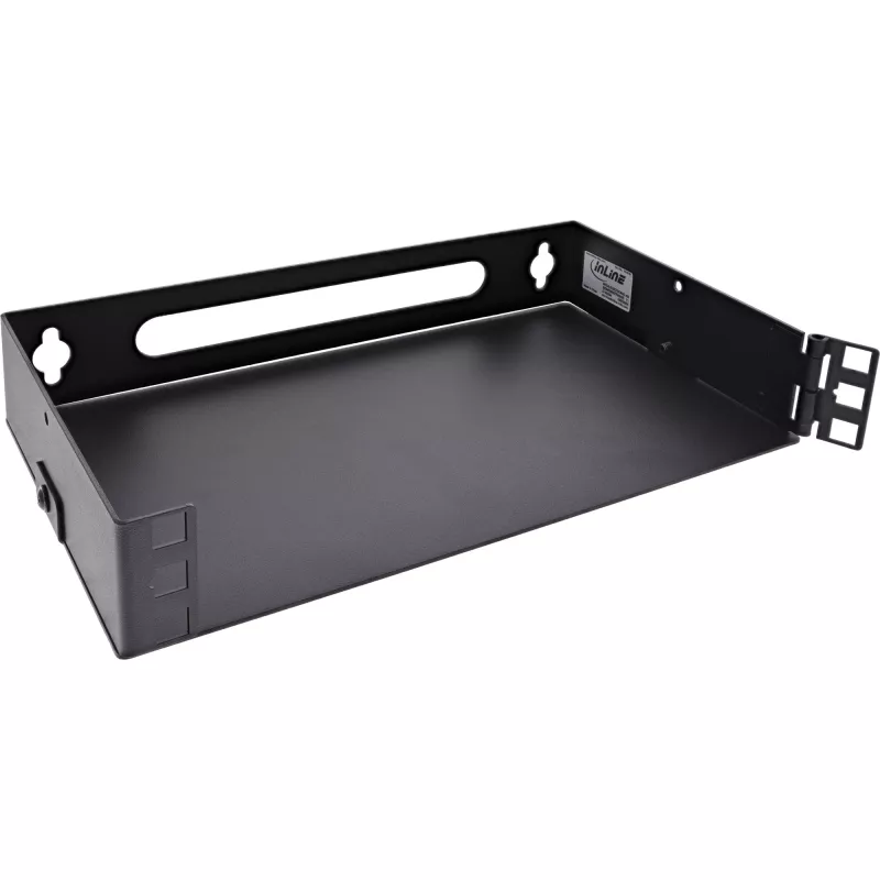 InLine 10101B Mini rack de 10" para montagem na parede, 1U, 15,2 cm de profundidade, preto