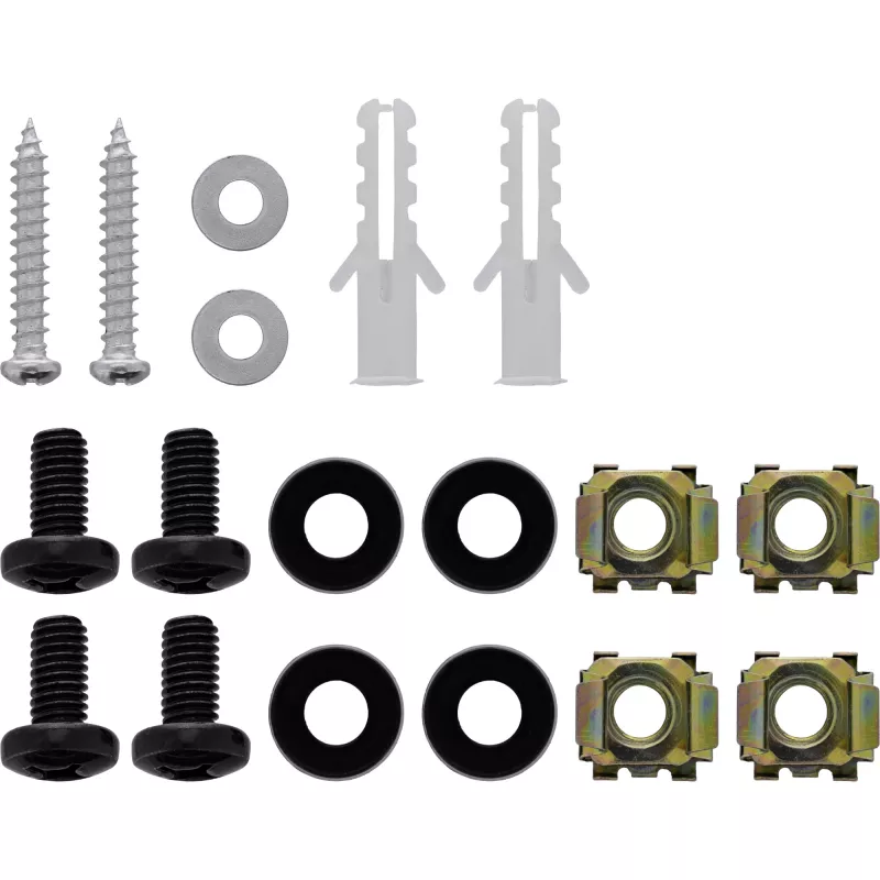 InLine 10101B Mini rack de 10" para montagem na parede, 1U, 15,2 cm de profundidade, preto