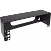 InLine Mini rack de 10 polegadas para montagem na parede, 2U, 7,6 cm de profundidade, preto