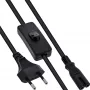 InLine 16153 Cabo de alimentação preto 3 m CEE7/16 IEC C7