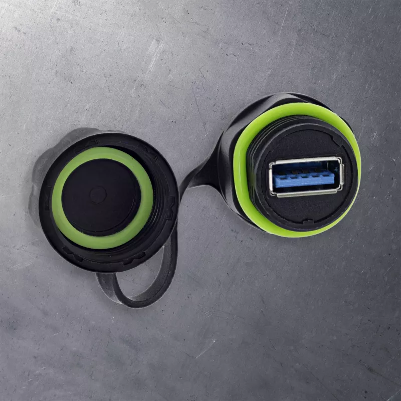 InLine Acoplador USB-A IP68 blindado, fêmea para macho, 0,5 m