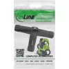 InLine 69927U Acoplador de rede IP68, 3 polos, 3 vias (T), M20, preto