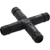 InLine 69927V Acoplador de rede IP68, 3 polos, 4 vias (cruz), M20, preto