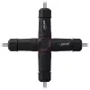 InLine 69927V Acoplador de rede IP68, 3 polos, 4 vias (cruz), M20, preto