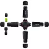 InLine 69927V Acoplador de rede IP68, 3 polos, 4 vias (cruz), M20, preto