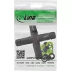 InLine 69927V Acoplador de rede IP68, 3 polos, 4 vias (cruz), M20, preto
