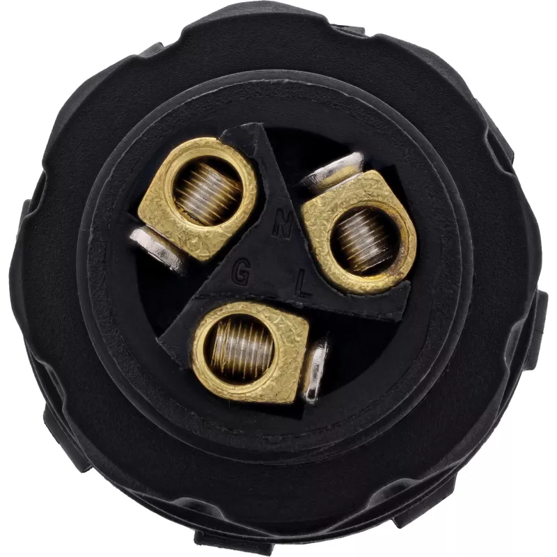 InLine 69927W Acoplador de rede IP68, 3 polos, ficha/tomada, M20, preto