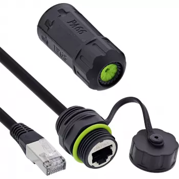 Adaptador de mudança de género de cabo InLine 69927K — adaptador para inverter o género da ficha